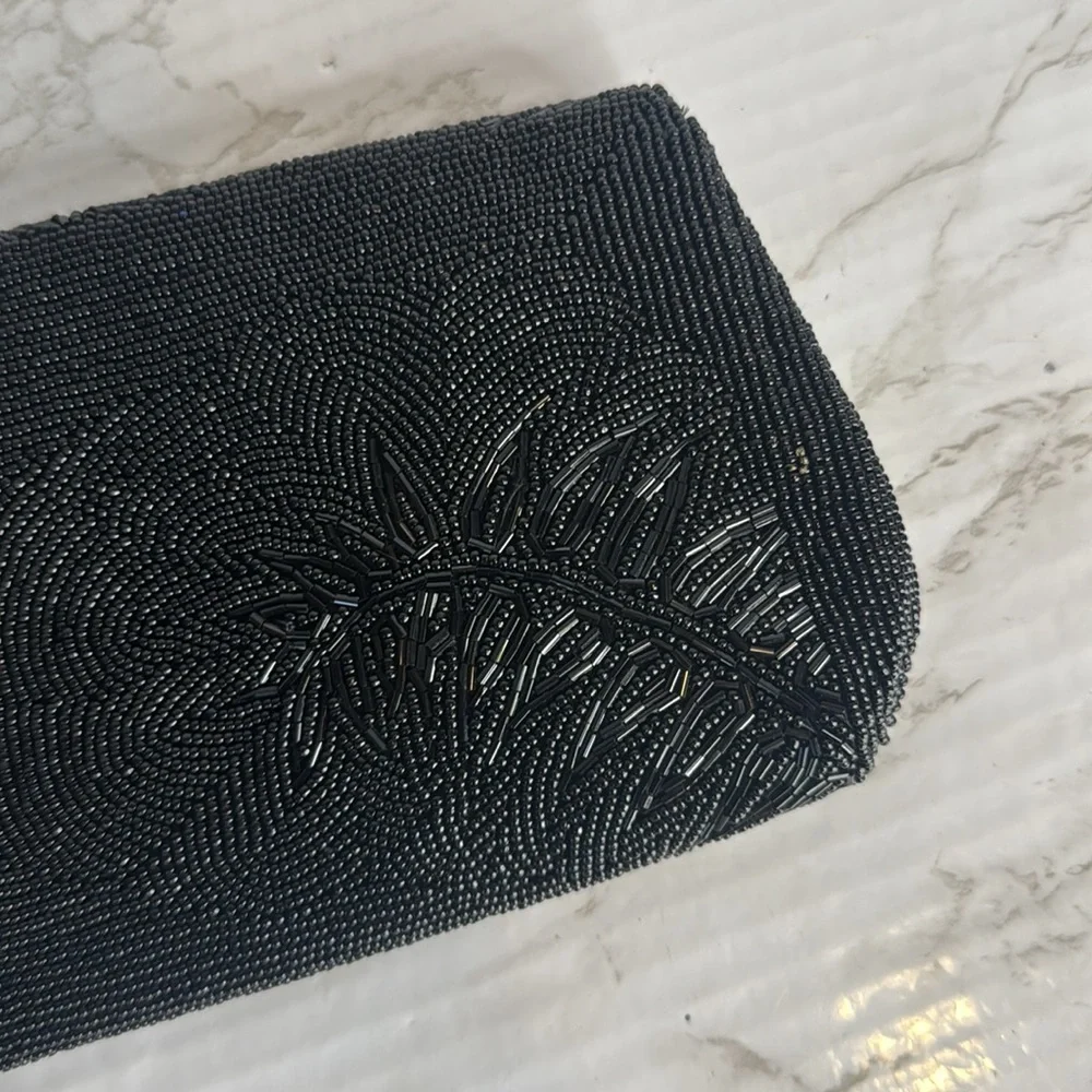 Fuji Bag Women's Vintage Hand Beaded Clutch‎ Bag Black